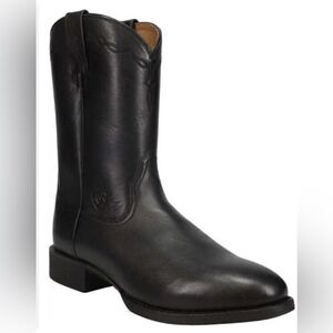 ARIAT Men‎ Western Cowboy Heritage Roper Black Leather Boot Shoe Pull Wide 9EE
